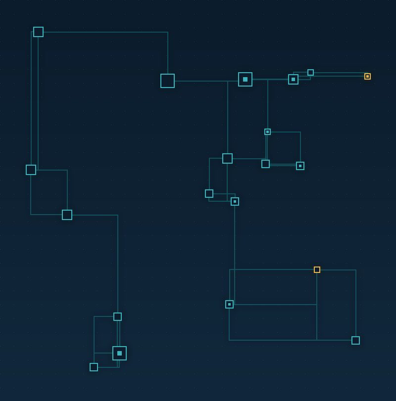 Illustration of connected AI agents