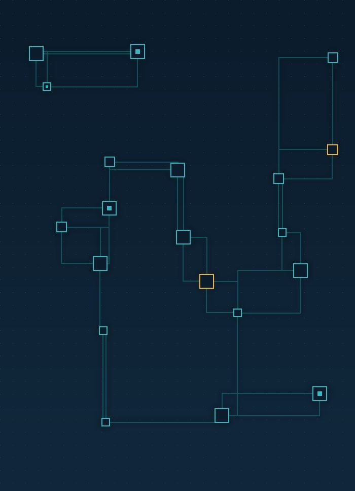 Diagram-style illustration of connected AI agent workflows