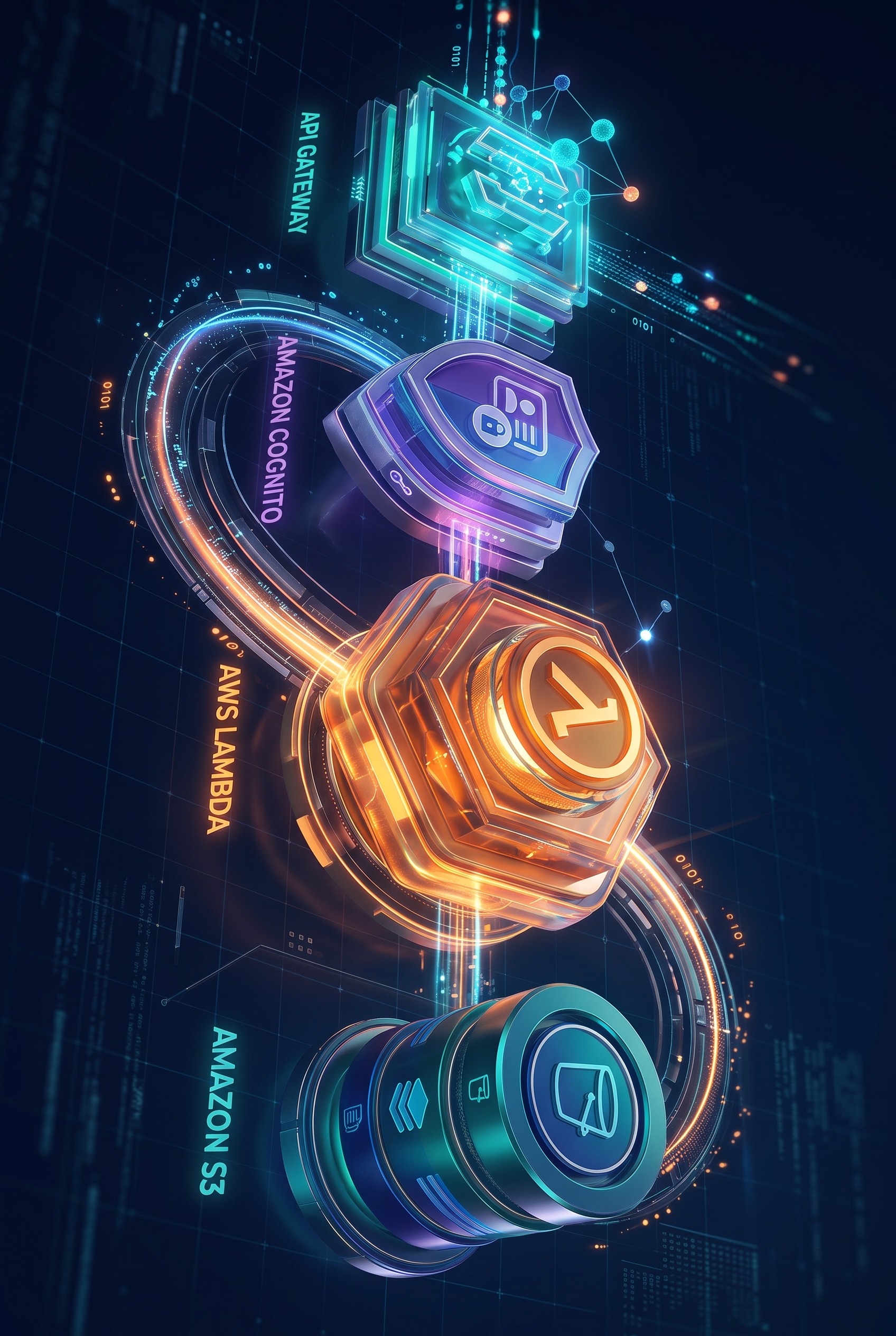 AWS building blocks of the Agent Factory: API Gateway, Amazon Cognito, AWS Lambda and Amazon S3
